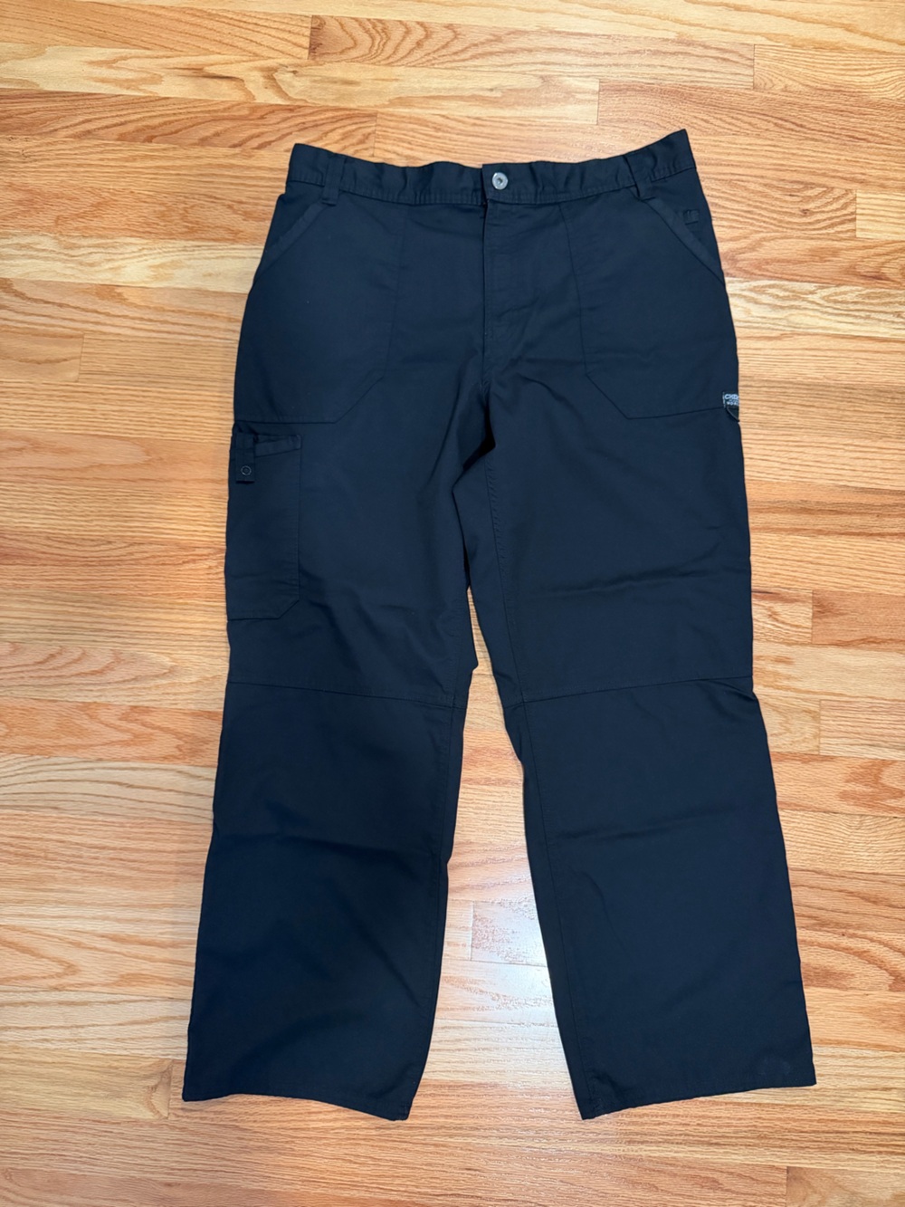 Cherokee Workwear Revolution Black Scrub Set Top Pants Large Short WW140S - Picture 4 of 7